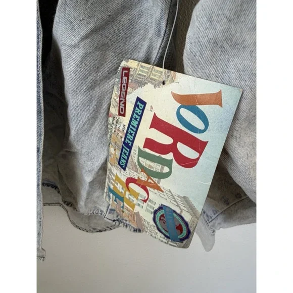 Jordache Vintage NWT Light Wash Denim Button Down Shirt 90's Western Size Small - Picture 2 of 9